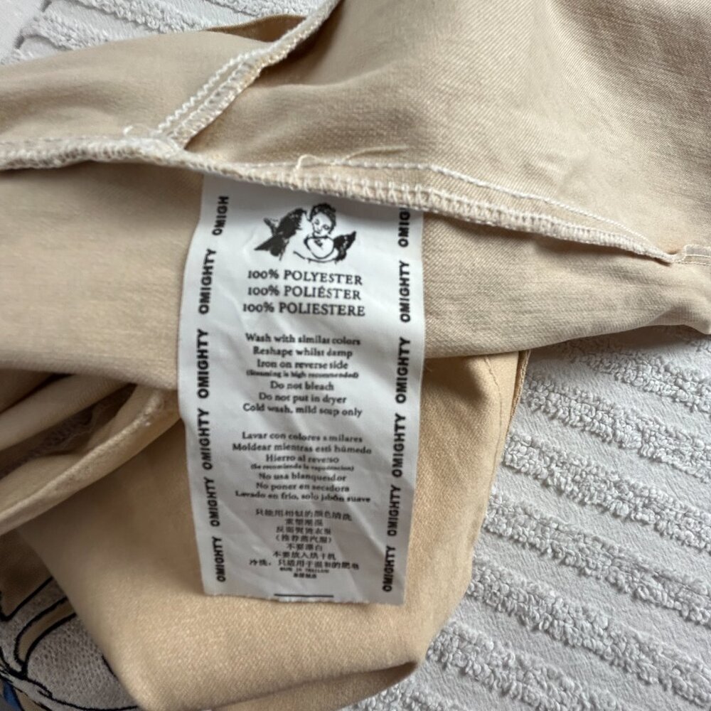 Omighty Womens Tom & Gerry Pants Size Medium Khaki Straight Leg Mid-Rise Pockets - Picture 4 of 9